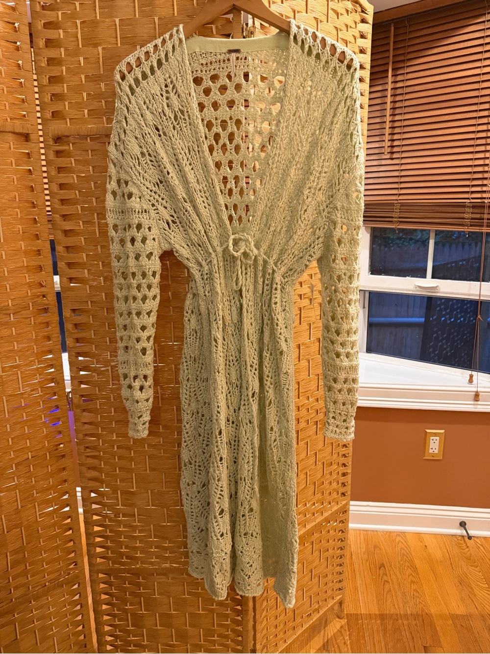 Free People Crochet Tie-Waist duster!